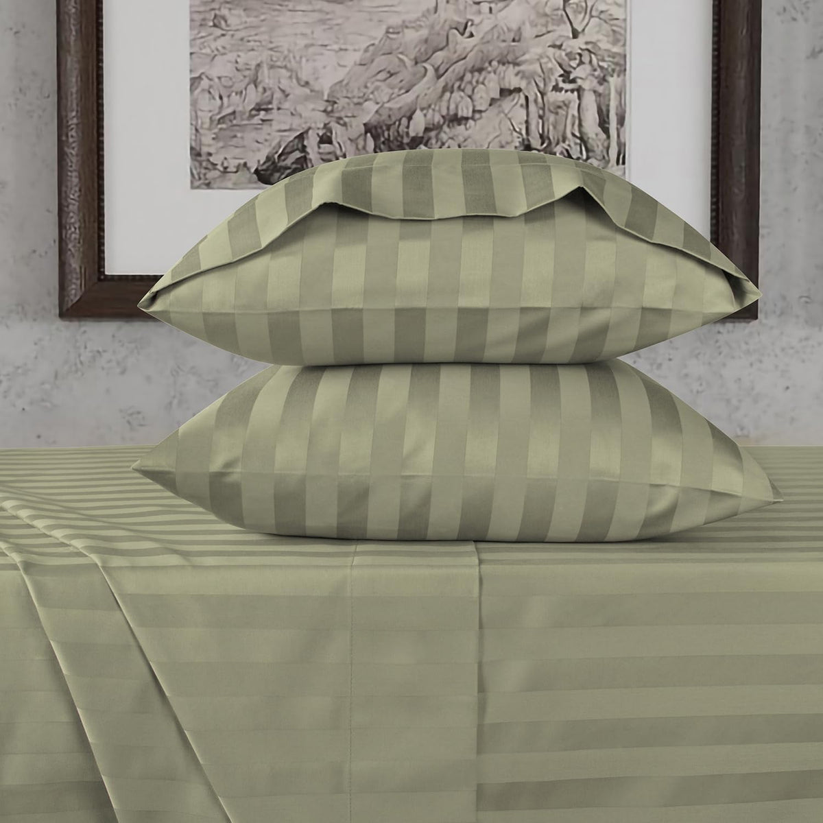 URBANHUT 100% Cotton Sheets King Size, for Everyday Use - White
