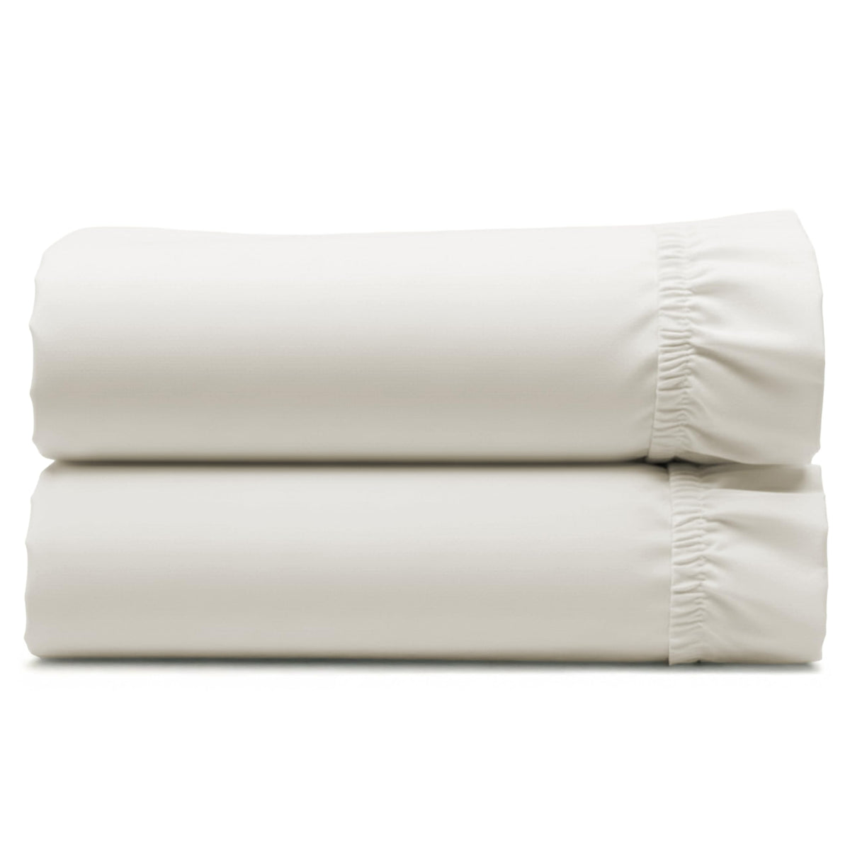 California Design Den Soft 100% Cotton Sateen Fitted Sheet Queen, White
