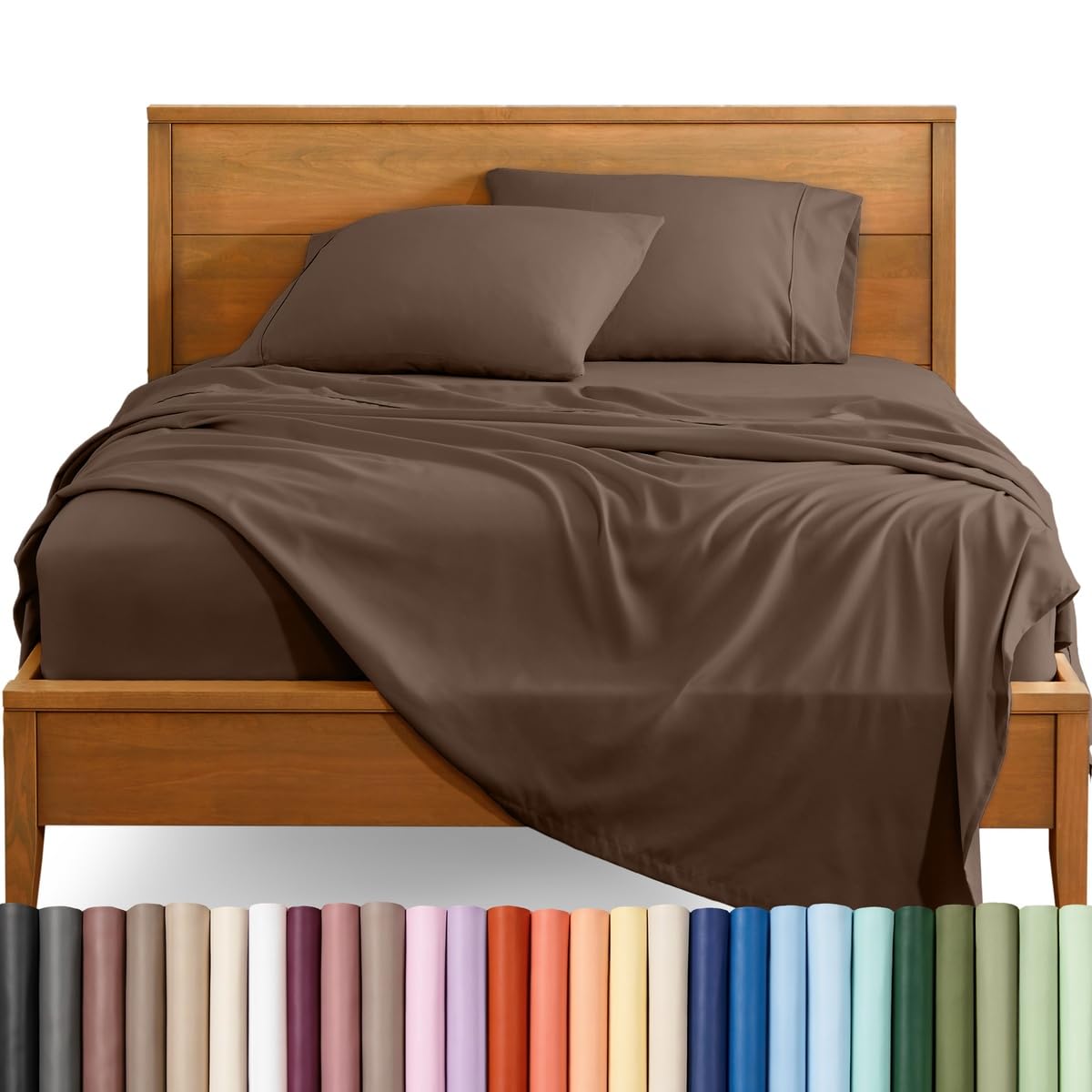Bare Home Queen Sheet Set - 1800 Ultra-Soft (Queen, Grey)
