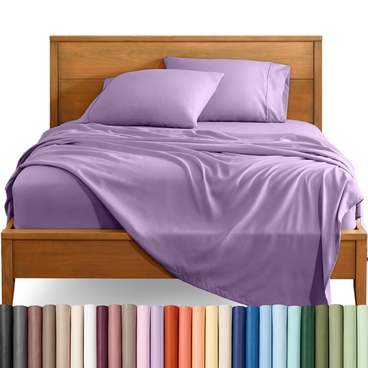 Bare Home Queen Sheet Set - 1800 Ultra-Soft (Queen, Grey)