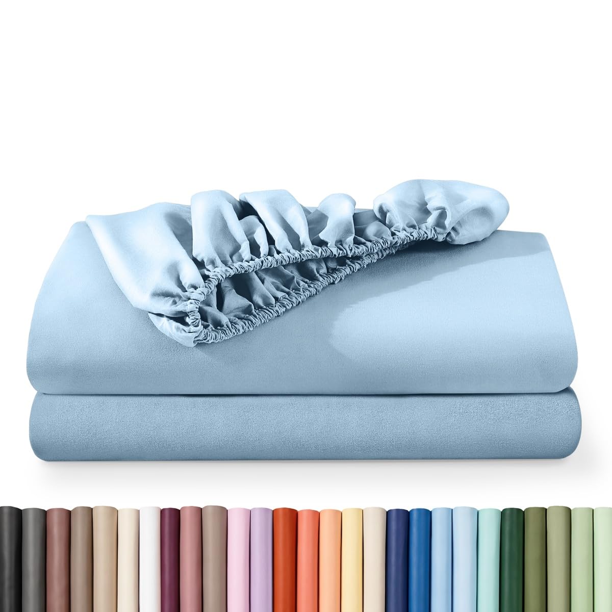 Bare Home 2-Pack Fitted Sheet 1800 Ultra-Soft (Queen, White)