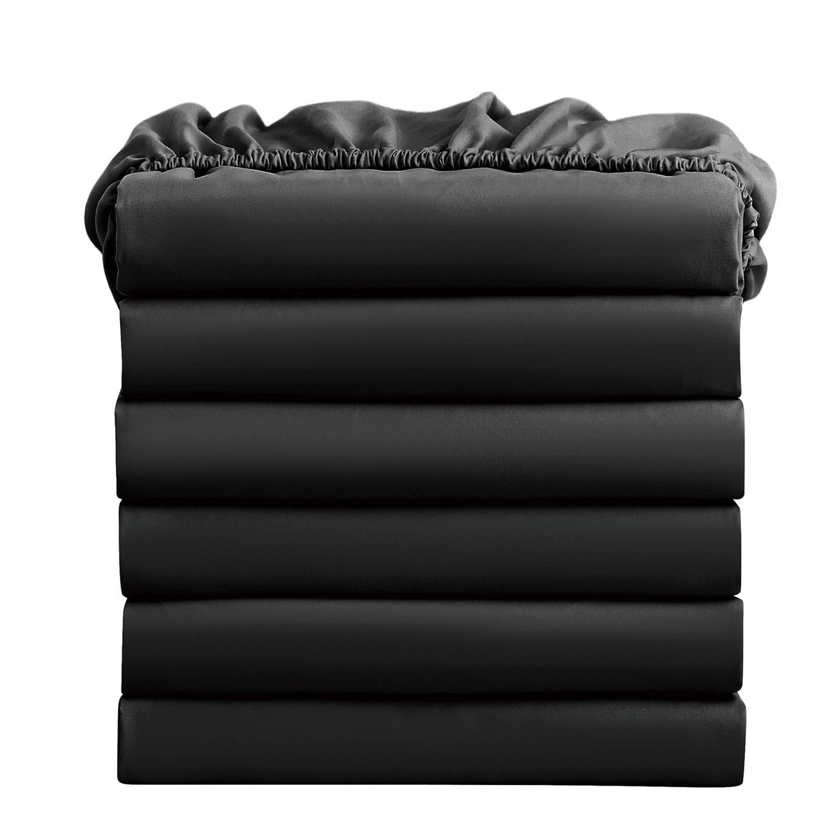 FreshCulture Twin Fitted Sheets, Bulk Pack of 6, Deep Pocket, Soft Microfiber Bottom Sheets for Home, Salons, Hotels, Twin Size Fitted Sheets Only (White)