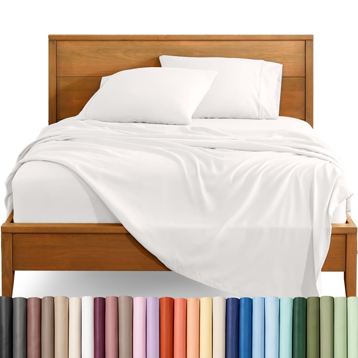 Bare Home Queen Sheet Set - 1800 Ultra-Soft (Queen, Grey)