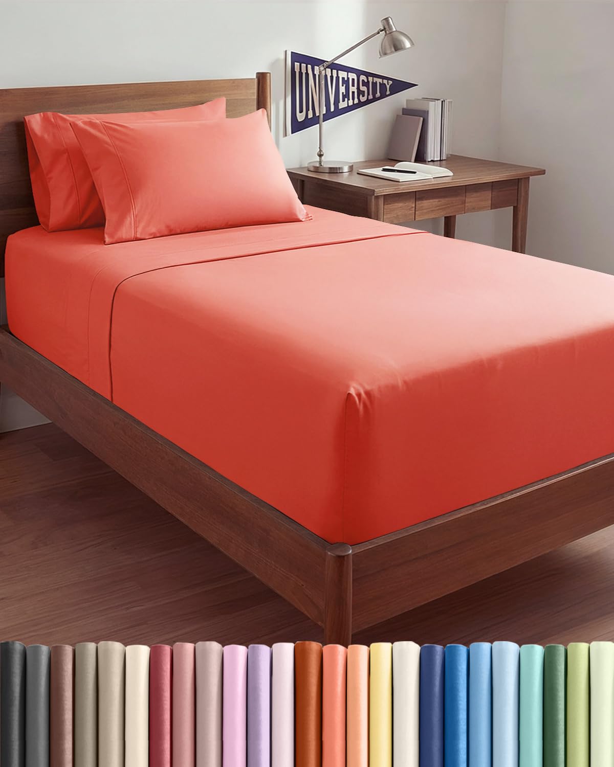 Extra Deep Queen Sheet Set - 6 Piece Breathable and Cooling Sheets - Grey