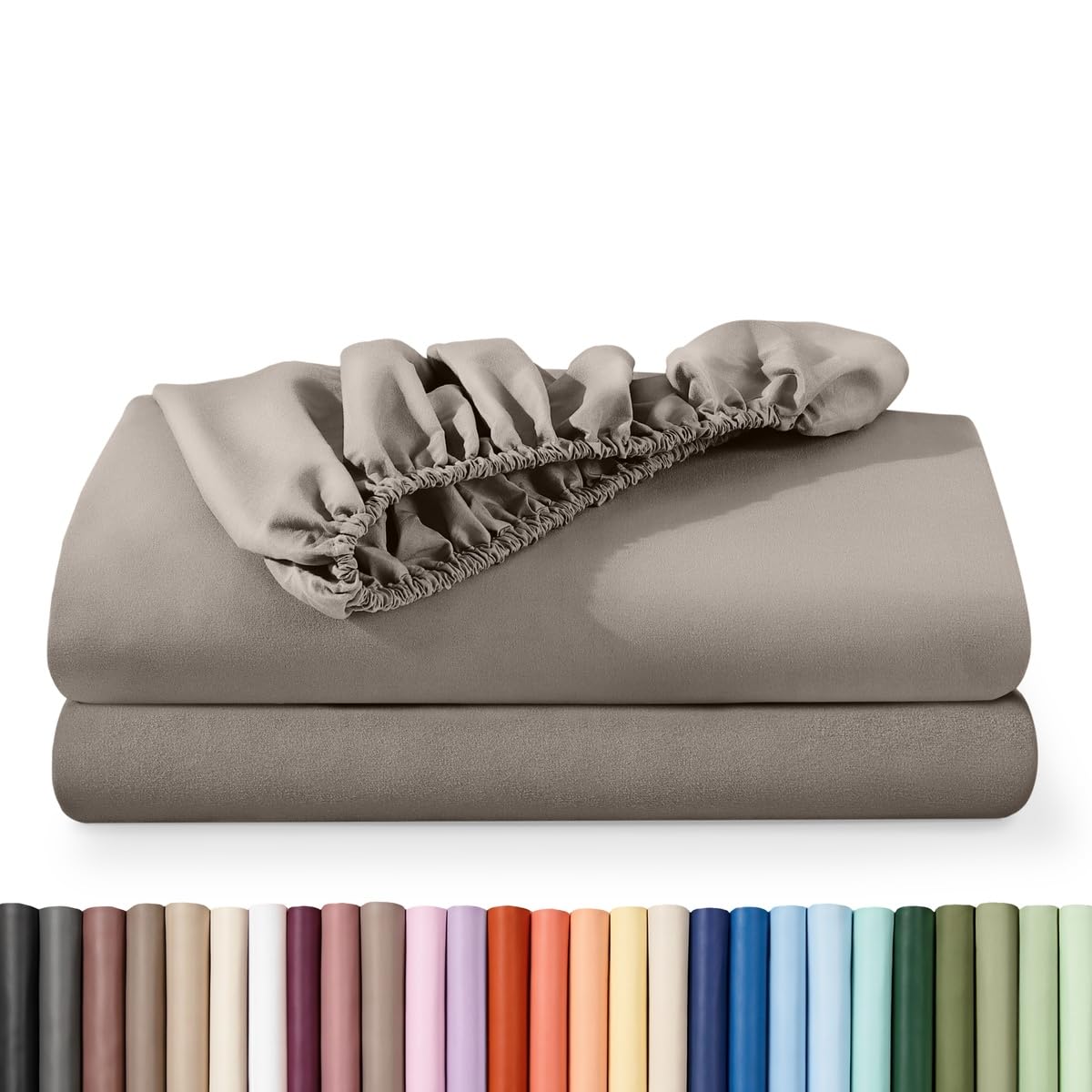Bare Home 2-Pack Fitted Sheet 1800 Ultra-Soft (Queen, White)