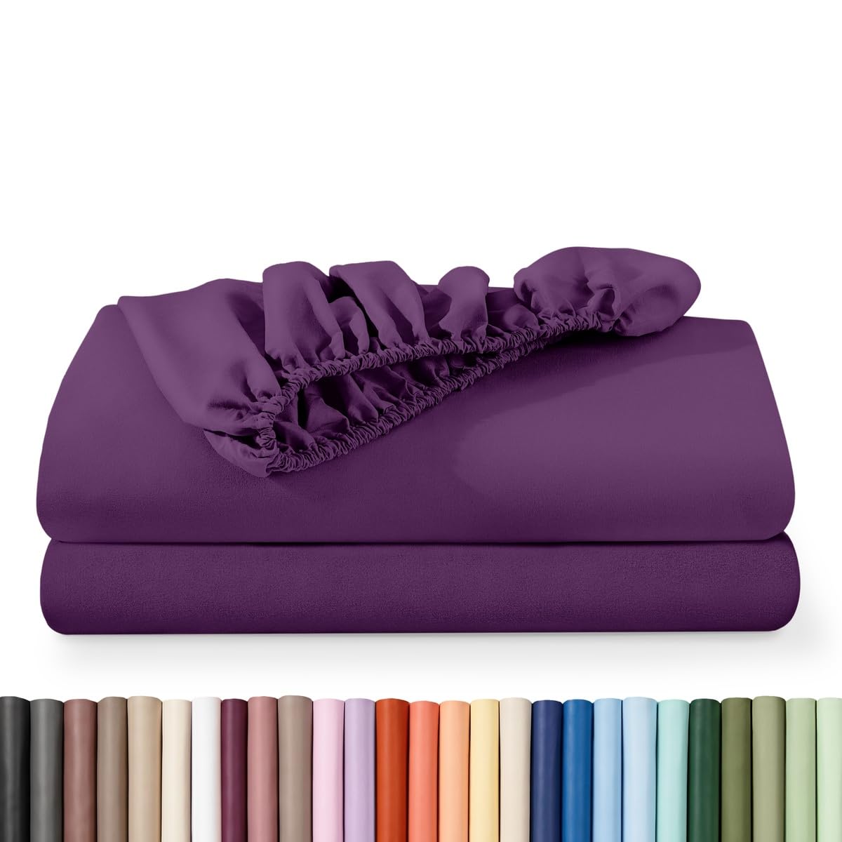Bare Home 2-Pack Fitted Sheet 1800 Ultra-Soft (Queen, White)