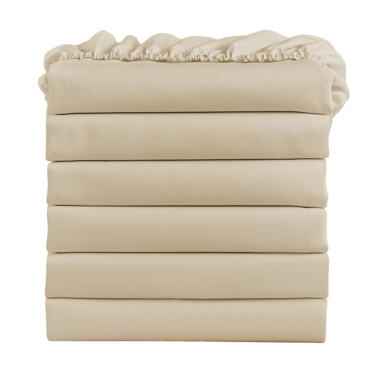 FreshCulture Twin Fitted Sheets, Bulk Pack of 6, Deep Pocket, Soft Microfiber Bottom Sheets for Home, Salons, Hotels, Twin Size Fitted Sheets Only (White)