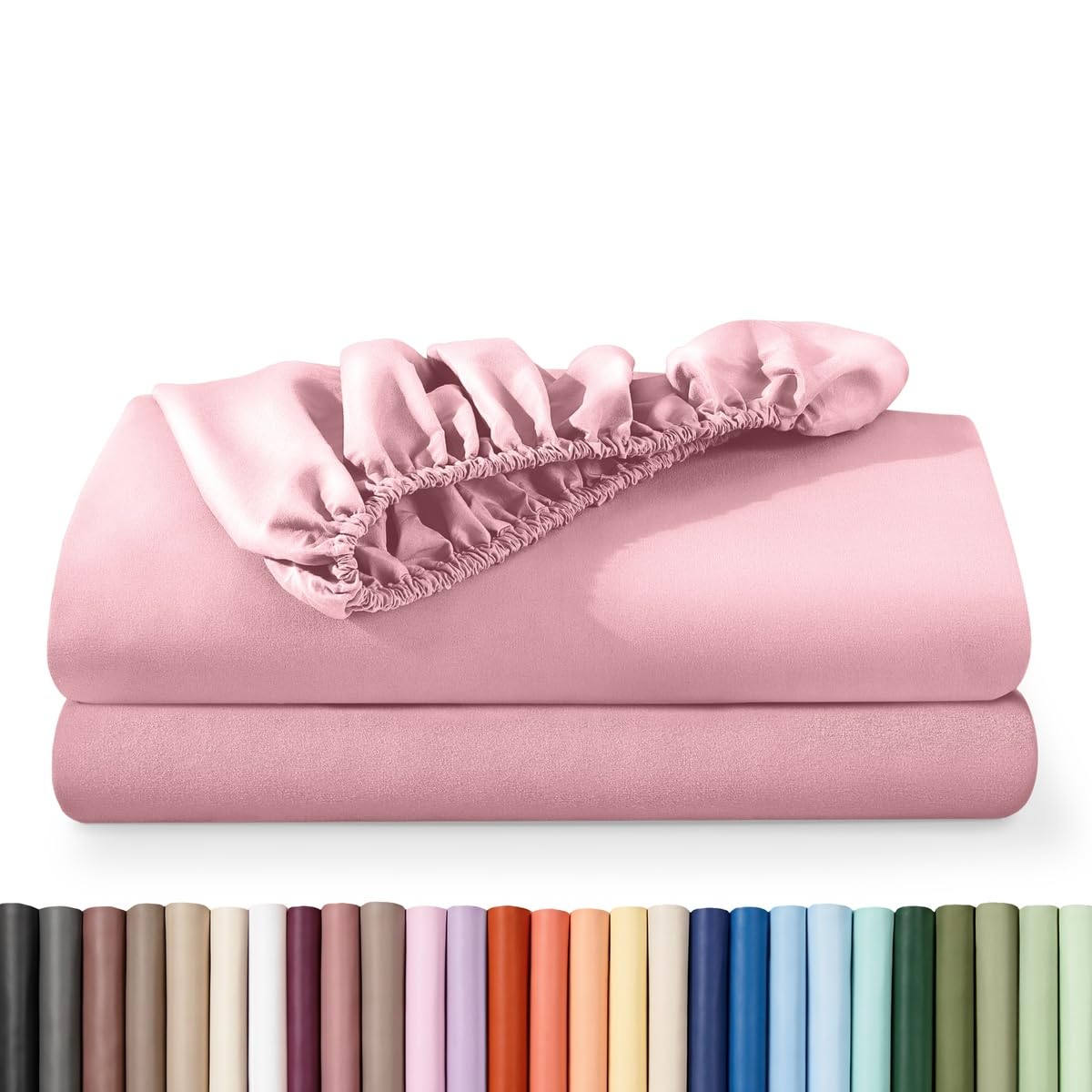 Bare Home 2-Pack Fitted Sheet 1800 Ultra-Soft (Queen, White)