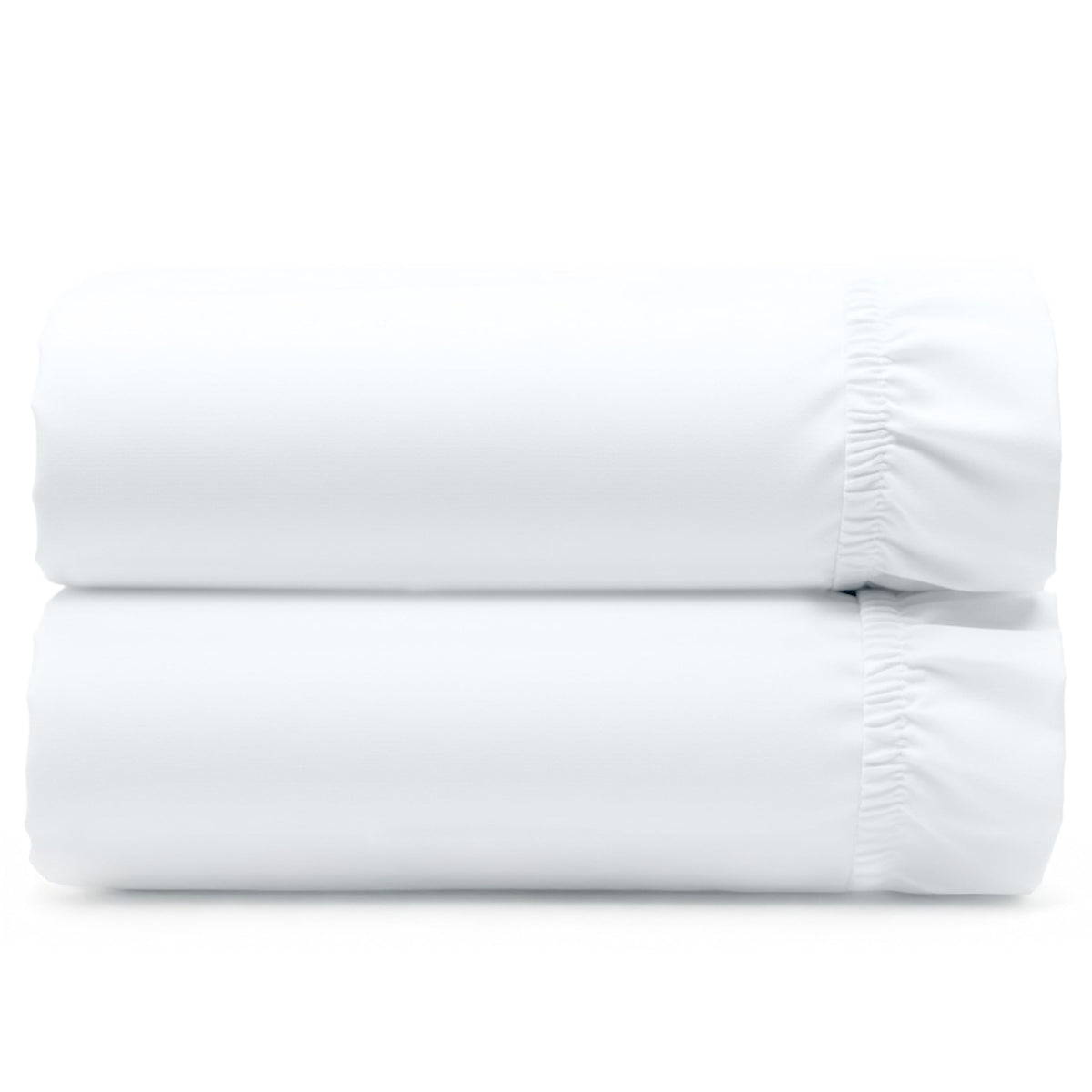 California Design Den Soft 100% Cotton Sateen Fitted Sheet Queen, White