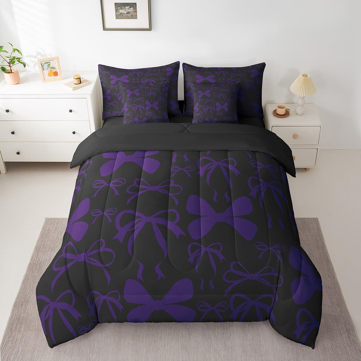 Feelyou Cute Leopard Bedding Set for All Season Cheetah 7 Pieces Comforter Sets Full Size Teens Room Decor Pink Animal Print Bed in a Bag with Comforter, Sheets, Pillowcases & Cushion Cover