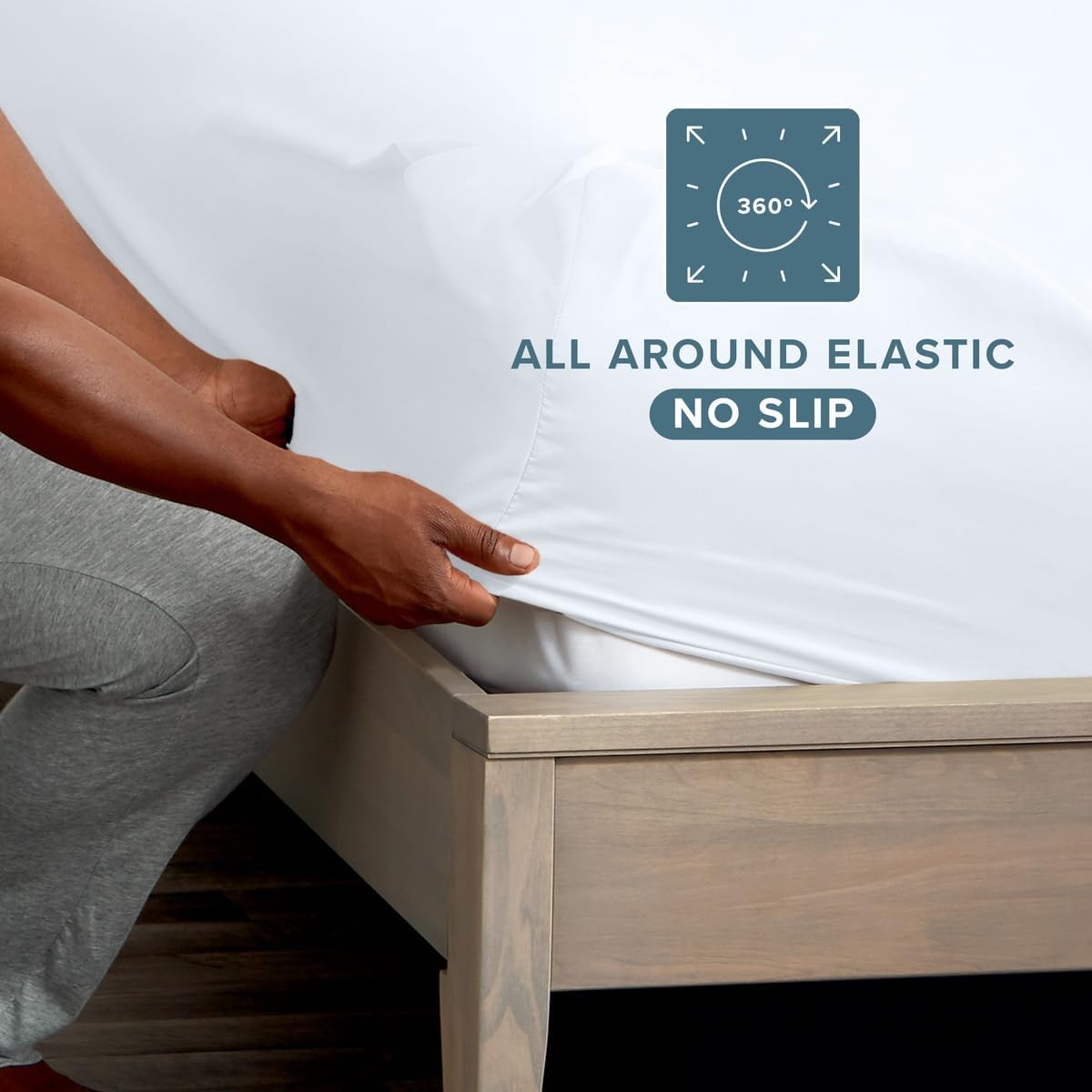 Bare Home 2-Pack Fitted Sheet 1800 Ultra-Soft (Queen, White)