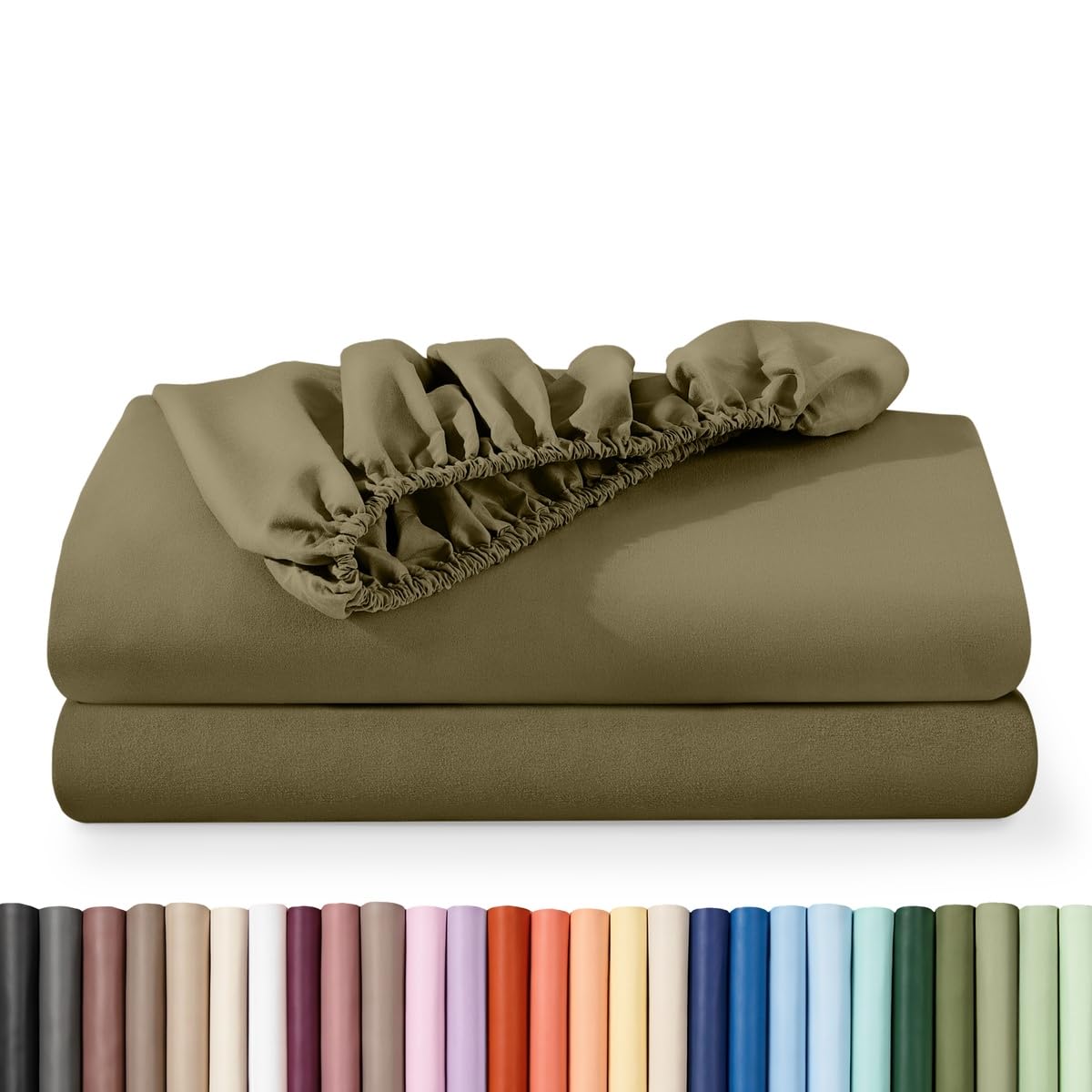 Bare Home 2-Pack Fitted Sheet 1800 Ultra-Soft (Queen, White)
