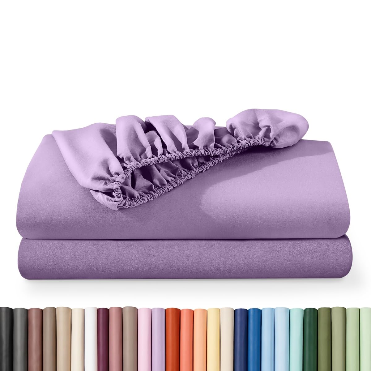 Bare Home 2-Pack Fitted Sheet 1800 Ultra-Soft (Queen, White)