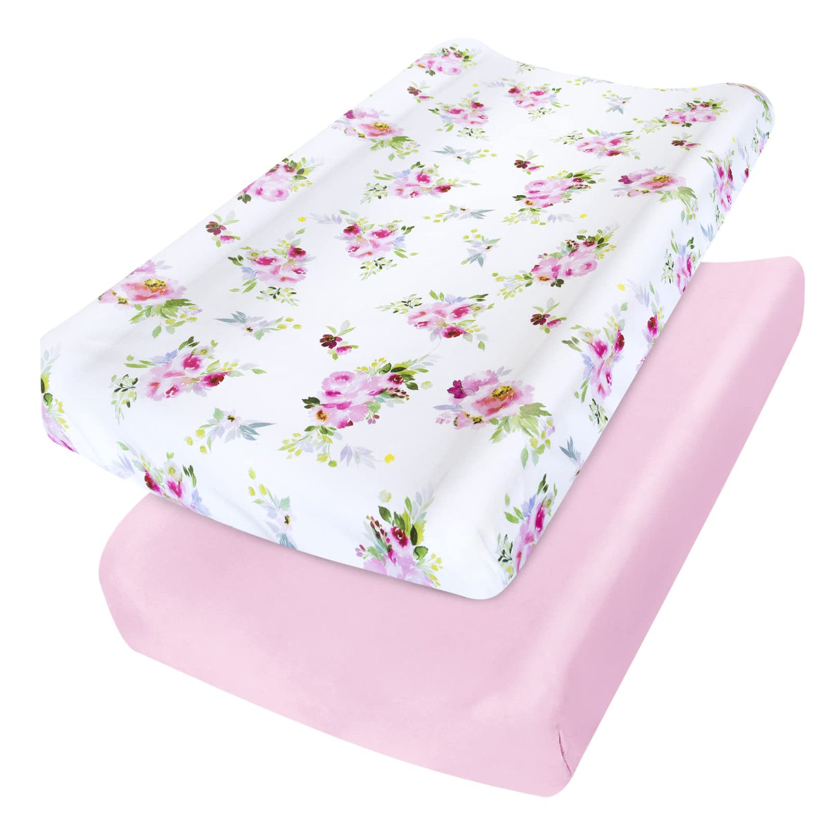 Pack and Play Sheets, 2 Pack Mini Crib Sheets, Stretchy Playard Fitted Sheet, Compatible with Graco Pack n Play, Soft and Breathable Material, Stars & Bunny