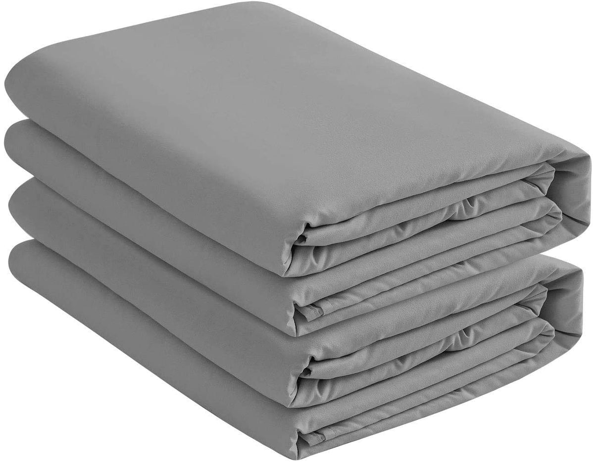 Full XL Microfiber Fitted Sheets, 2-Pack,15" Deep Pocket, Black