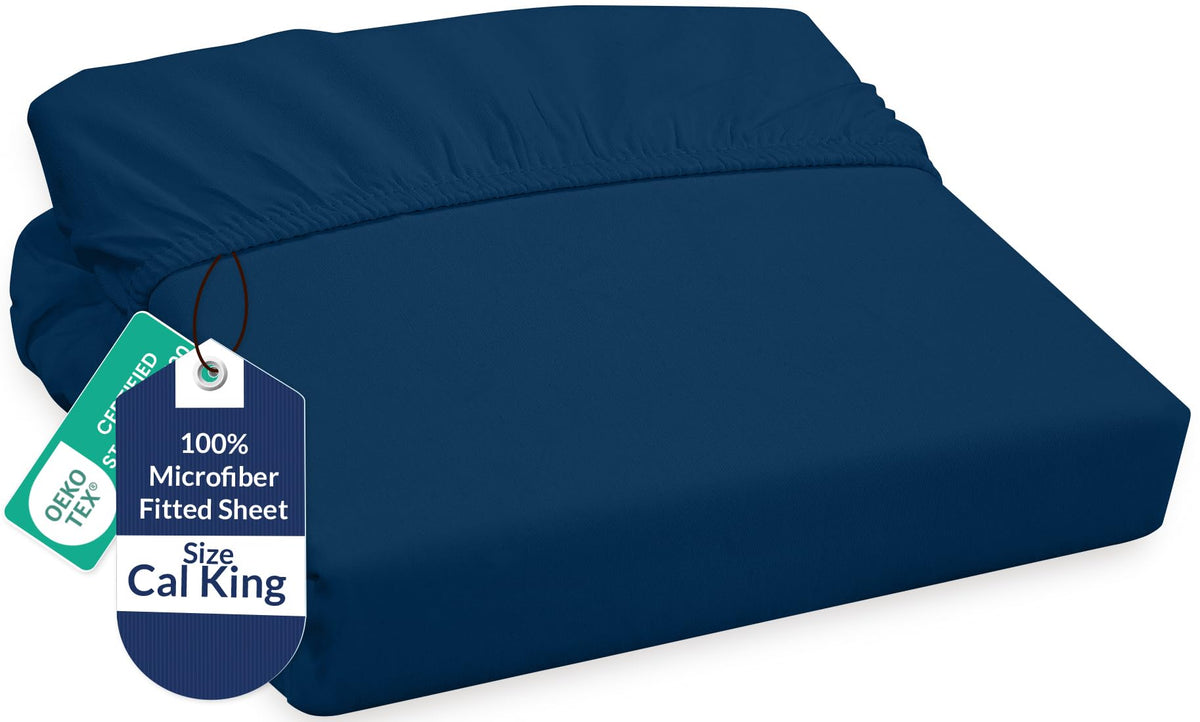Royale Linens Fitted Sheet Queen - Ultra Soft 1800 Brushed Microfiber - Hotel Luxury Bottom Sheets - Wrinkle Free & Fade Resistant - Deep Pocket Fitted Sheet Only (Queen, White)