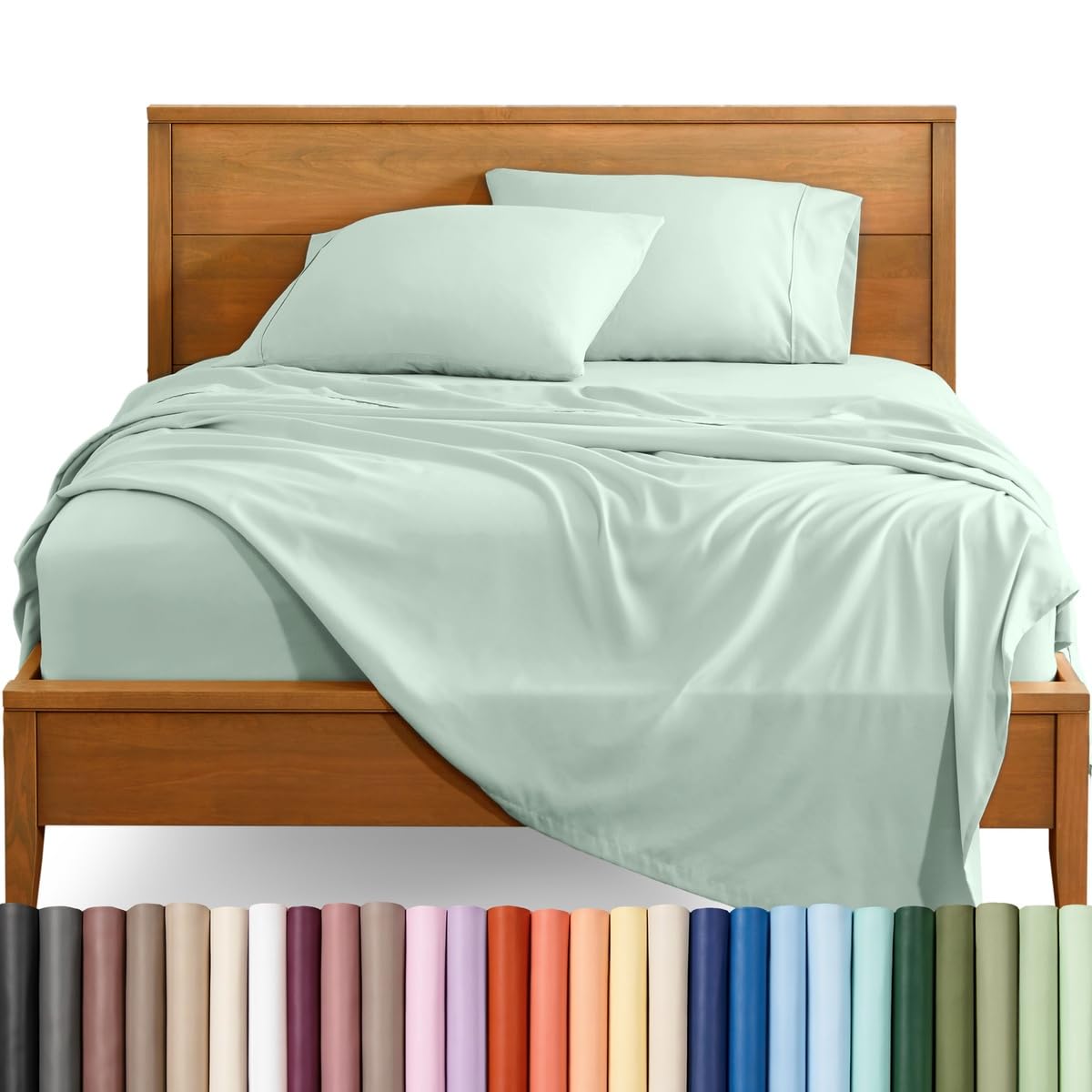 Bare Home Queen Sheet Set - 1800 Ultra-Soft (Queen, Grey)