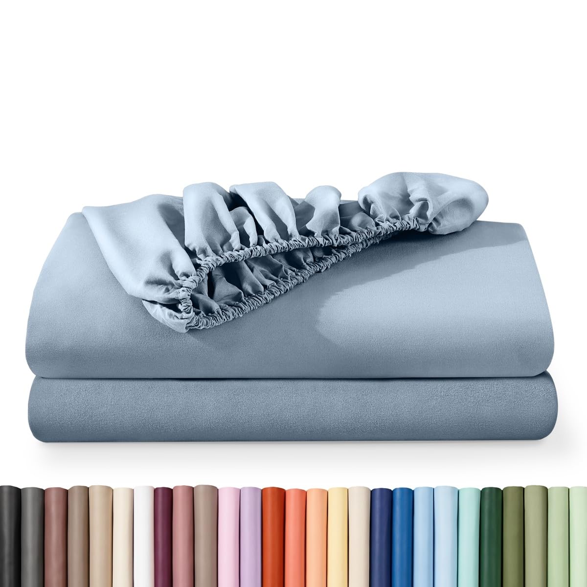 Bare Home 2-Pack Fitted Sheet 1800 Ultra-Soft (Queen, White)