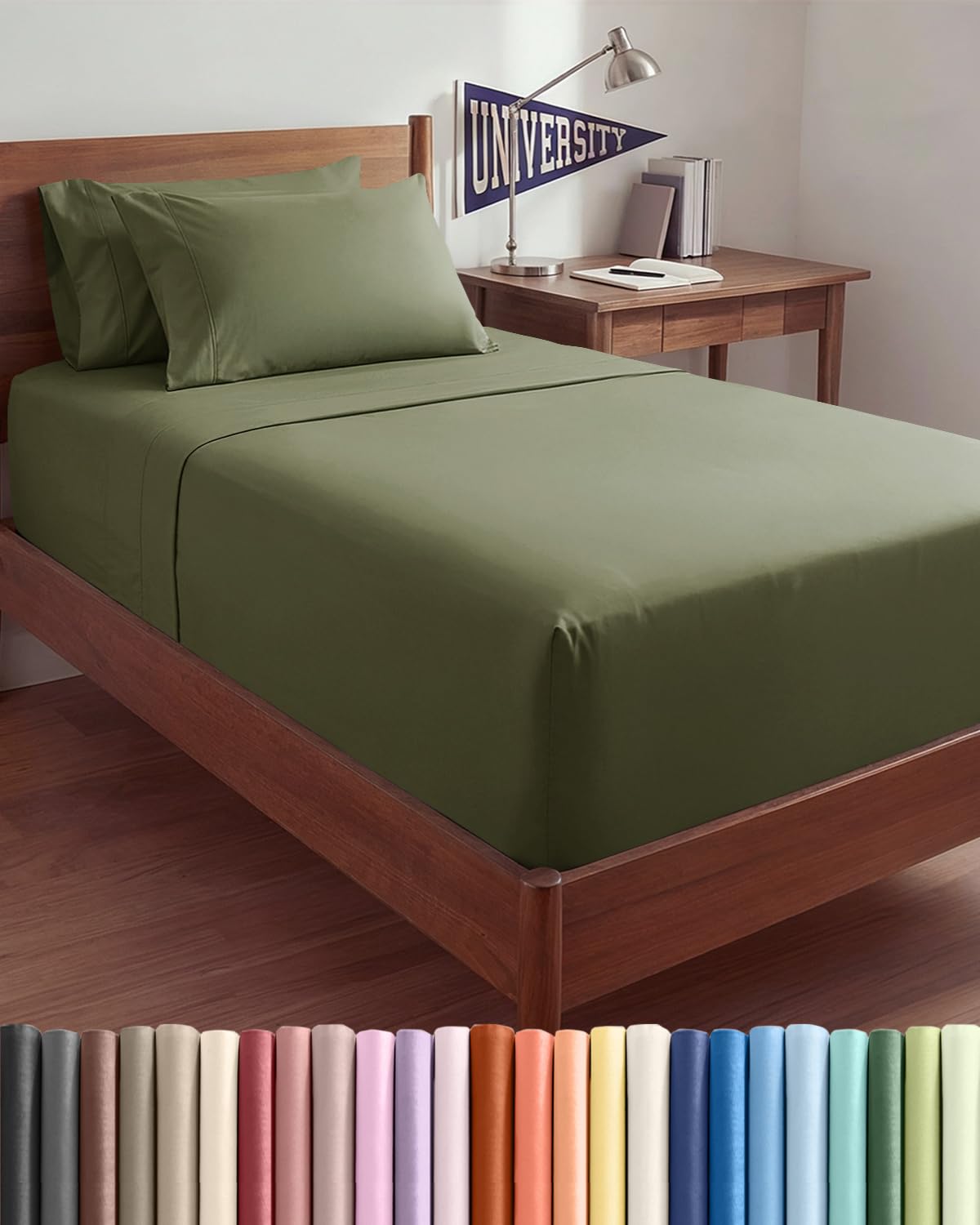 Extra Deep Queen Sheet Set - 6 Piece Breathable and Cooling Sheets - Grey