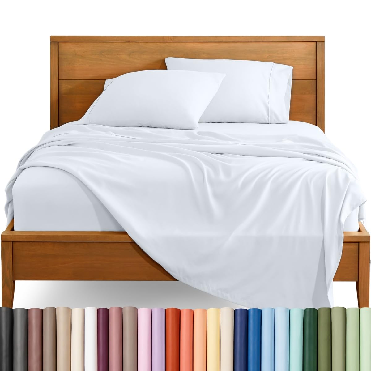 Bare Home Queen Sheet Set - 1800 Ultra-Soft (Queen, Grey)