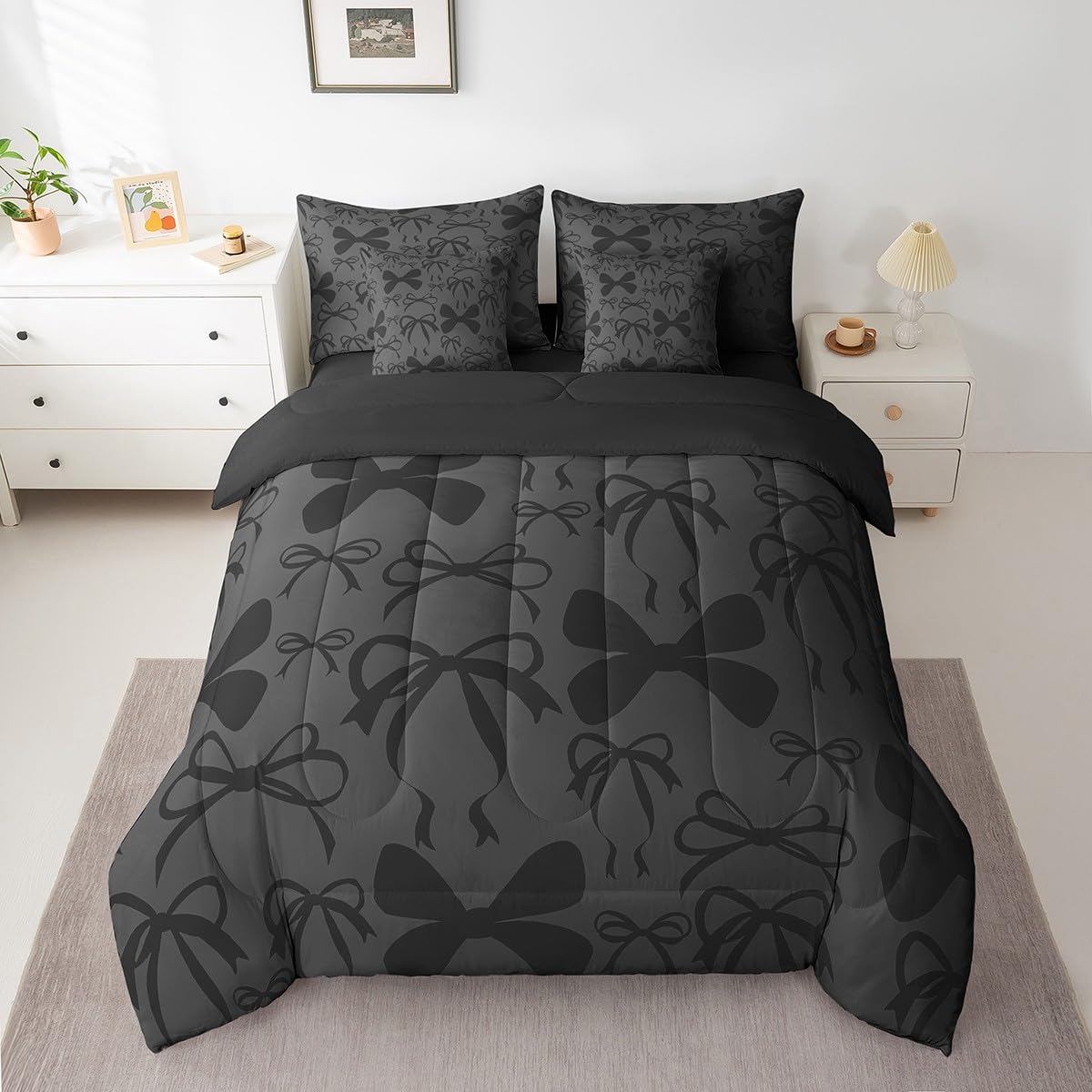 Feelyou Cute Leopard Bedding Set for All Season Cheetah 7 Pieces Comforter Sets Full Size Teens Room Decor Pink Animal Print Bed in a Bag with Comforter, Sheets, Pillowcases & Cushion Cover