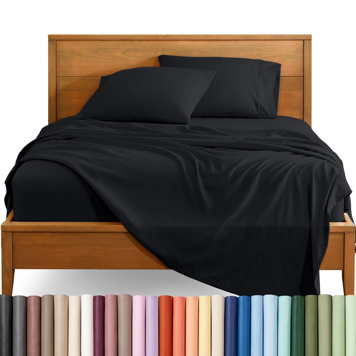 Bare Home Queen Sheet Set - 1800 Ultra-Soft (Queen, Grey)