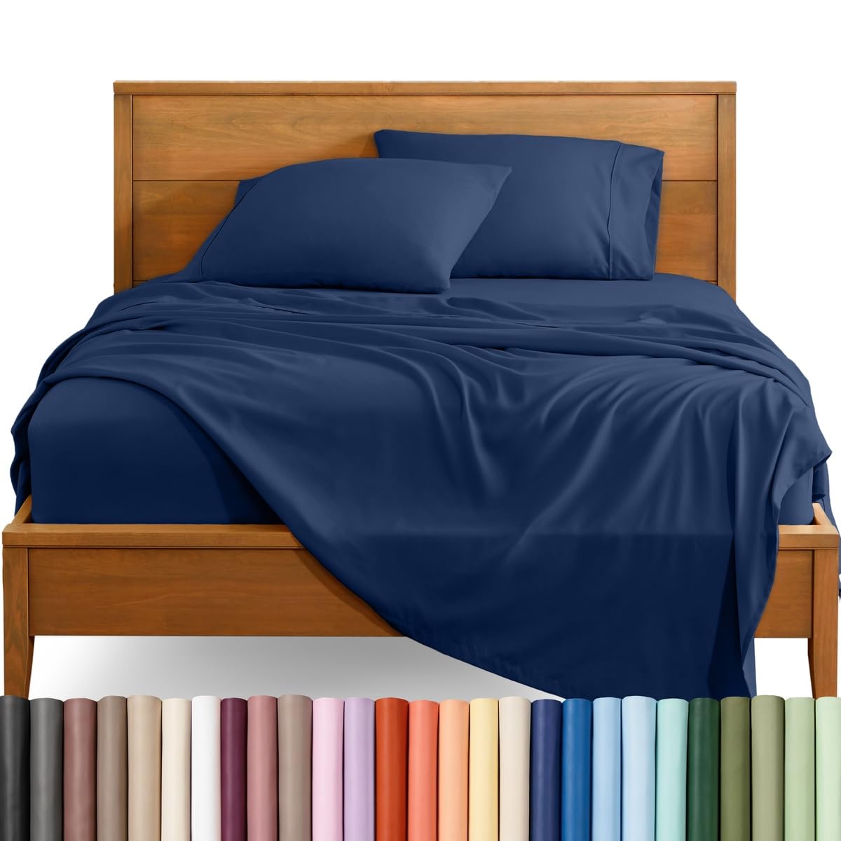 Bare Home Queen Sheet Set - 1800 Ultra-Soft (Queen, Grey)