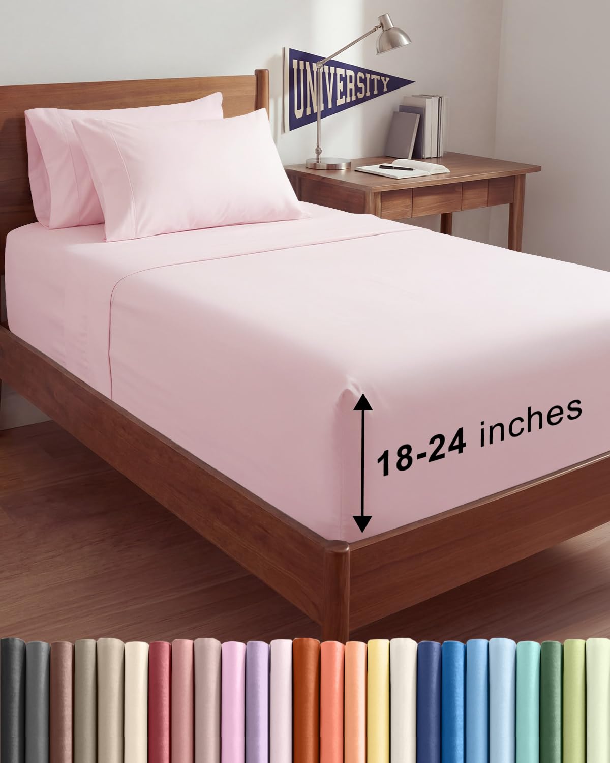 Extra Deep Queen Sheet Set - 6 Piece Breathable and Cooling Sheets - Grey