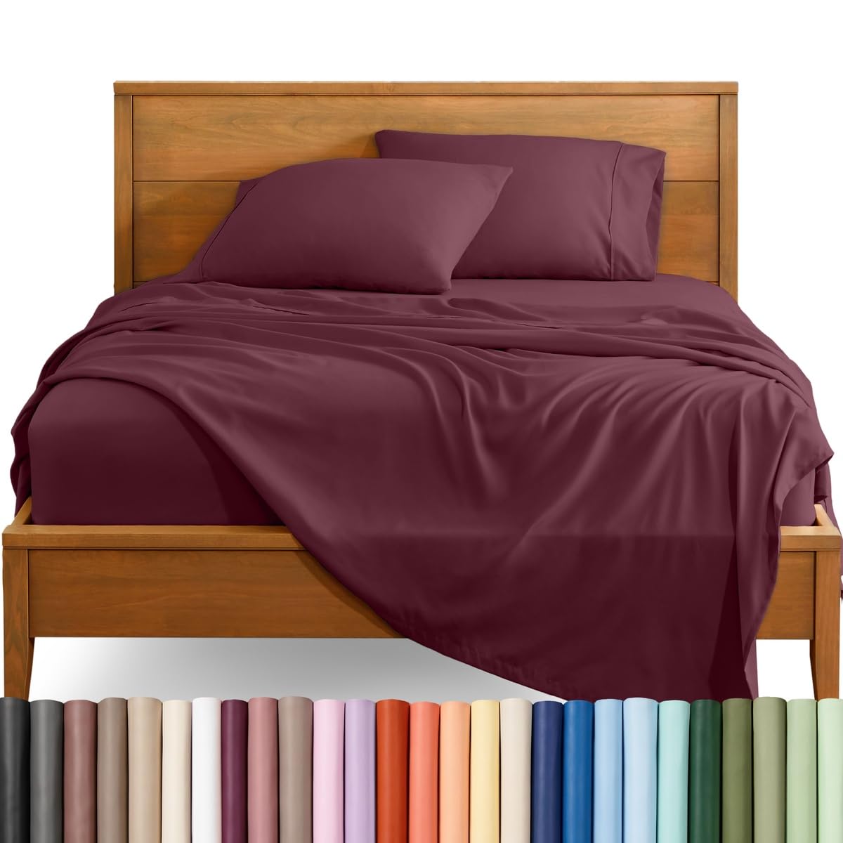 Bare Home Queen Sheet Set - 1800 Ultra-Soft (Queen, Grey)