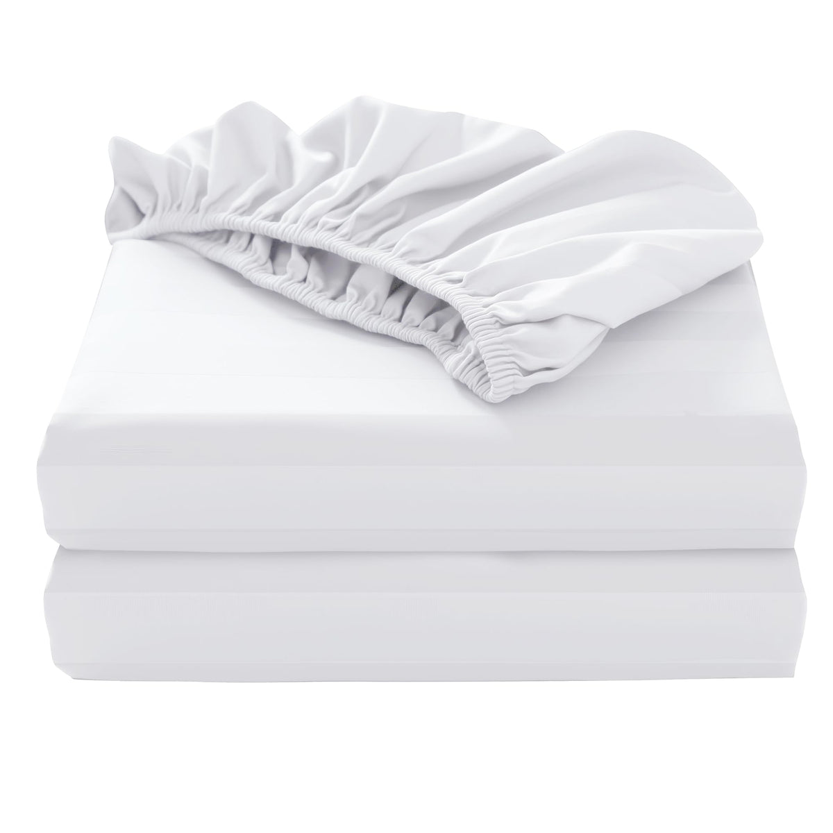 2-Pack Pure Cotton Twin XL Fitted Sheet for Adjustable Bed Split King, 600 TC 16" Deep Pocket Egyptian Cotton Fitted Sheet (2pcs, Twin XL, Dark Grey)