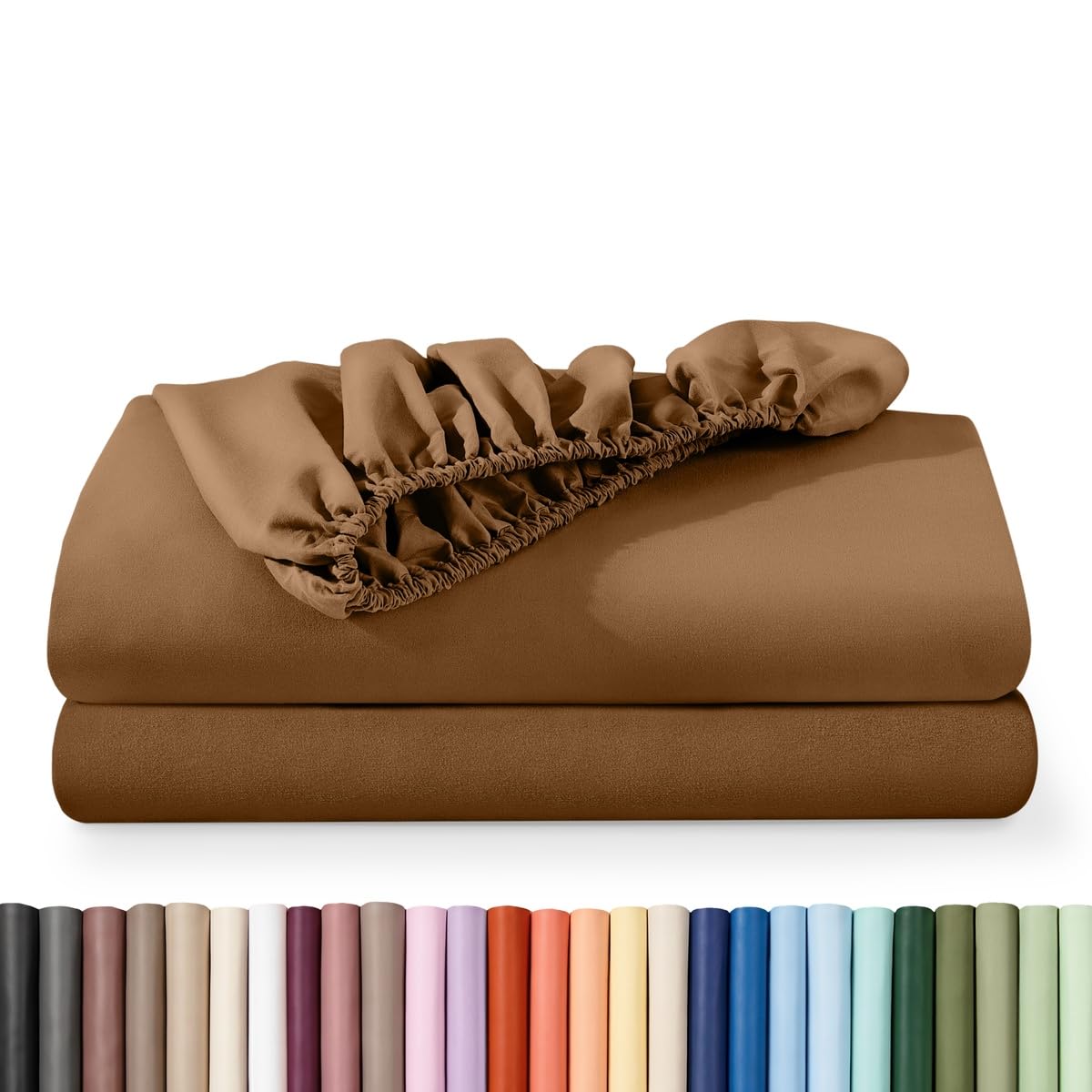 Bare Home 2-Pack Fitted Sheet 1800 Ultra-Soft (Queen, White)