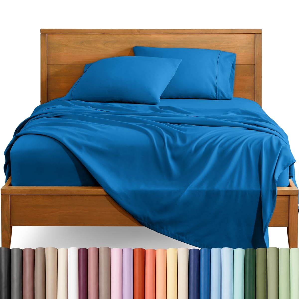 Bare Home Queen Sheet Set - 1800 Ultra-Soft (Queen, Grey)
