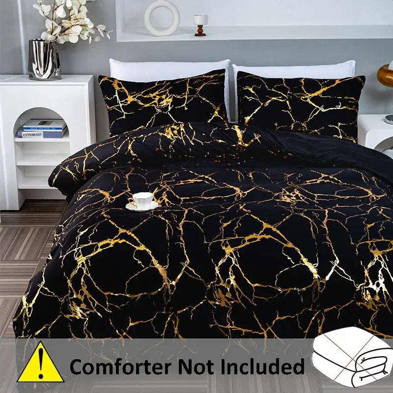 Queen Size 3-Piece High-End Durable Antique Copper Texture Duvet Cover Set - 1 Duvet Cover + 2 Pillowcases (No Pillow Core), Polyester Fits, Super Soft, Breathable, Print Design, Hand Wash Only, for Home/Dorms, All-Season Bedding Supplies sohochic