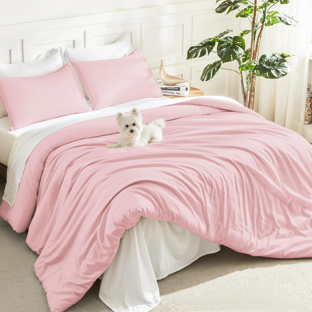 Litanika King Comforter Set Sage Green, 3 Pieces Lightweight Solid Bed Set