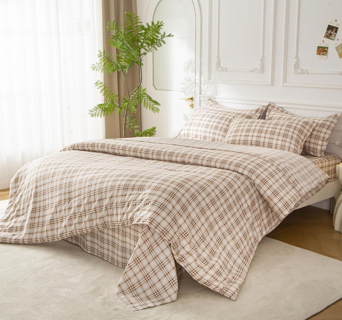 SDY Leopard Queen Comforter Set, 3D Cheetah Print Bedding, Luxury Soft 7-Piece Bed in a Bag, All-Season Bedding Set with Comforter, Sheets, Pillowcases & Shams