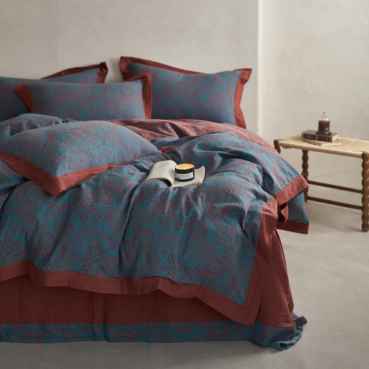 mixinni Duvet Cover Set King Size Bird Flower Pattern Soft Long Staple Cotton Floral Bedding Comforter Cover Set with Zipper Ties for Women and Men, Ultra Soft, Breathable, Easy Care-King Size
