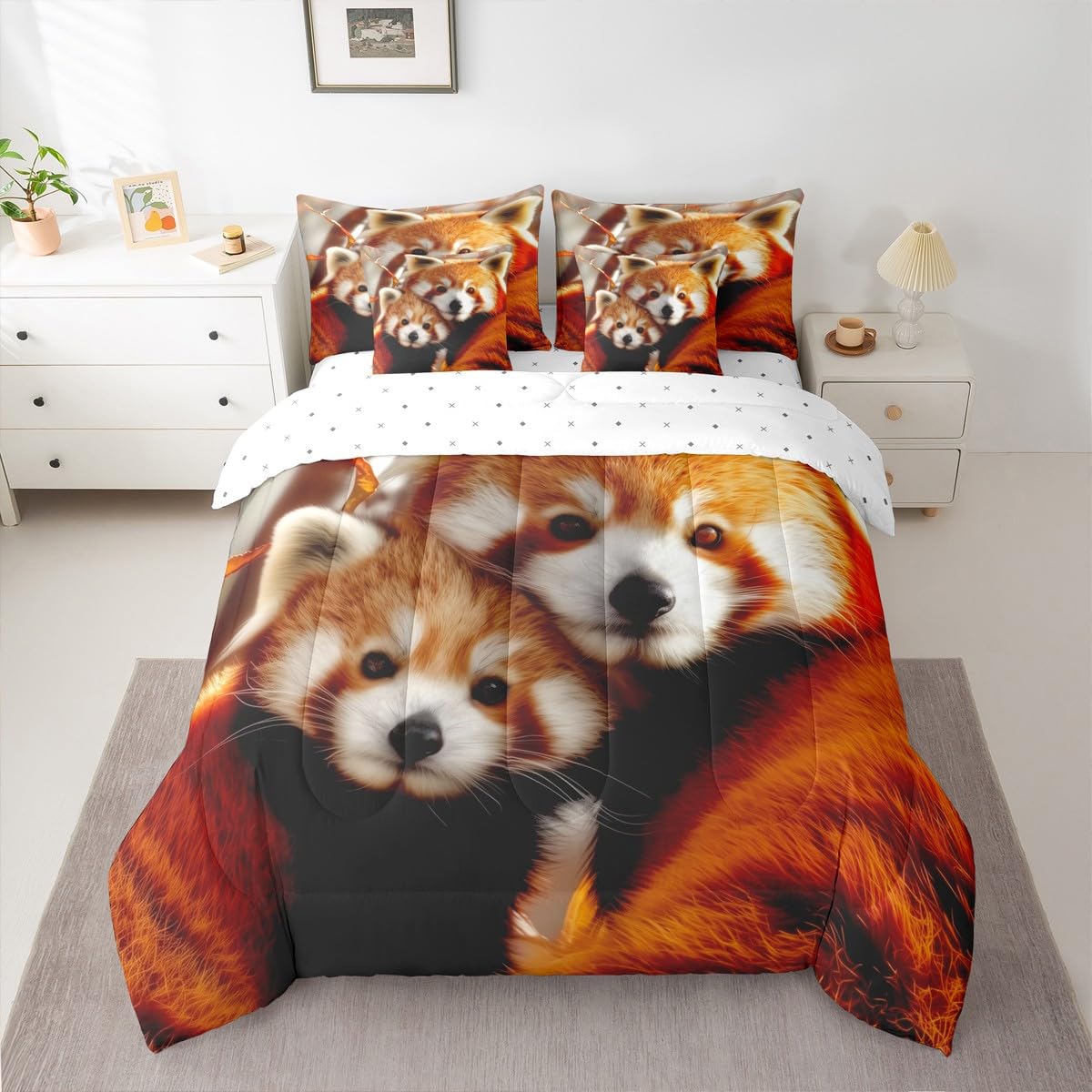 jejeloiu Leopard Print Comforter Set with Sheets 7 Piece Queen Size Cheetah Print Bedding Set for Kids Boys Girls Beige Bed in a Bag Modern Art Room Decor Soft Lightweight Microfiber