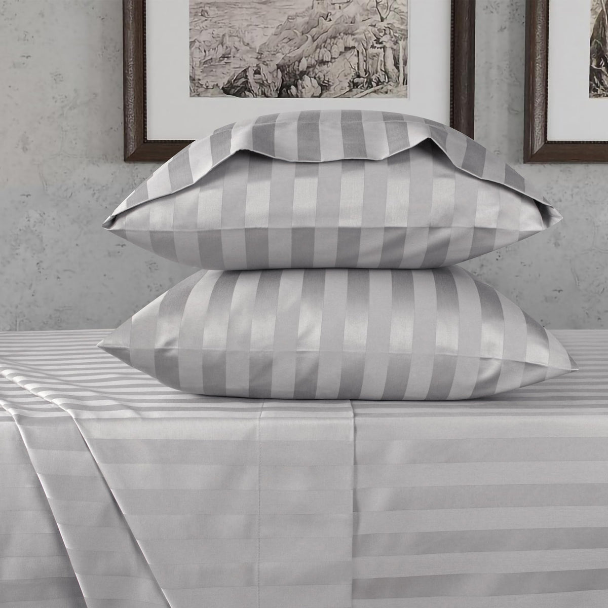 URBANHUT 100% Cotton Sheets King Size, for Everyday Use - White