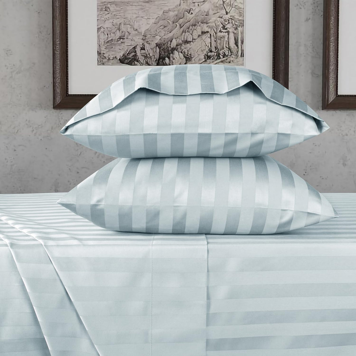 URBANHUT 100% Cotton Sheets King Size, for Everyday Use - White