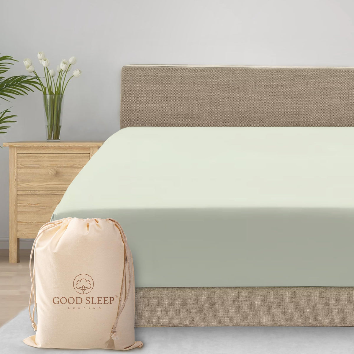 800 TC King Fitted Sheet Only, 100% Egyptian Cotton Fitted Sheet - White
