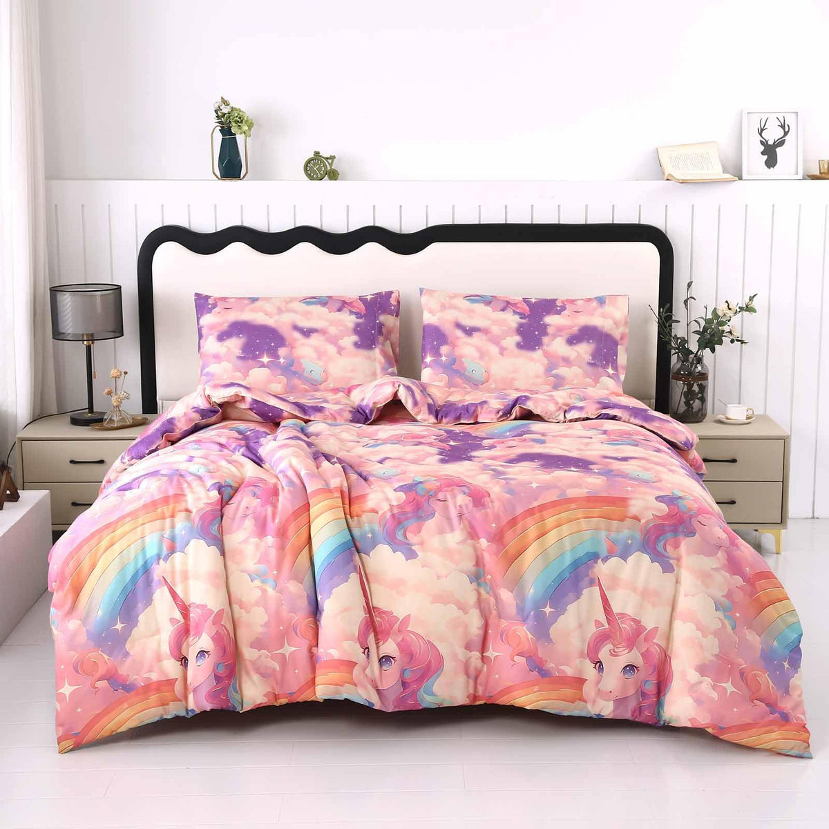 SDY 3pcs Twin Comforter Cheetah,Leopard Print Comforter Set for Kids, Toddler, Girls, Boys Include 1Comforter, 2PillowCases