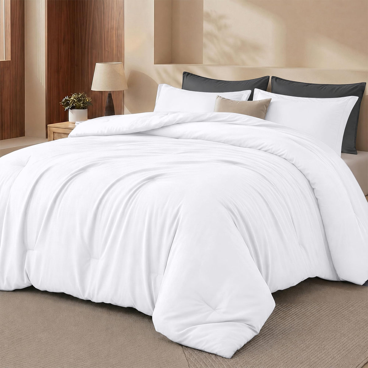 Utopia Bedding 3 Pc Queen Comforter Set, Printed Comforter, Meadow Mist