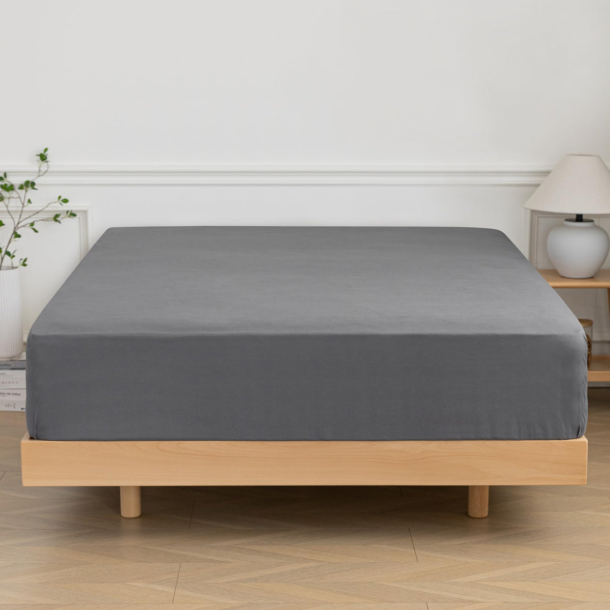 ALYVIA SPRING Twin Fitted Sheet with Side Pocket, Sage, 39x75