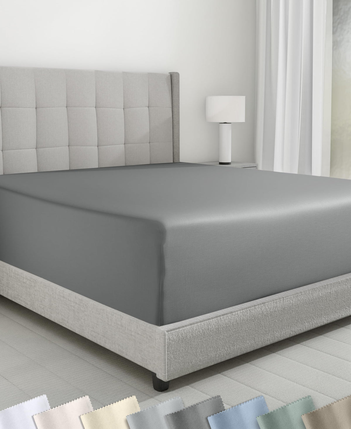 California Design Den Luxury 600 Thread Count King Size Fitted Sheet, White