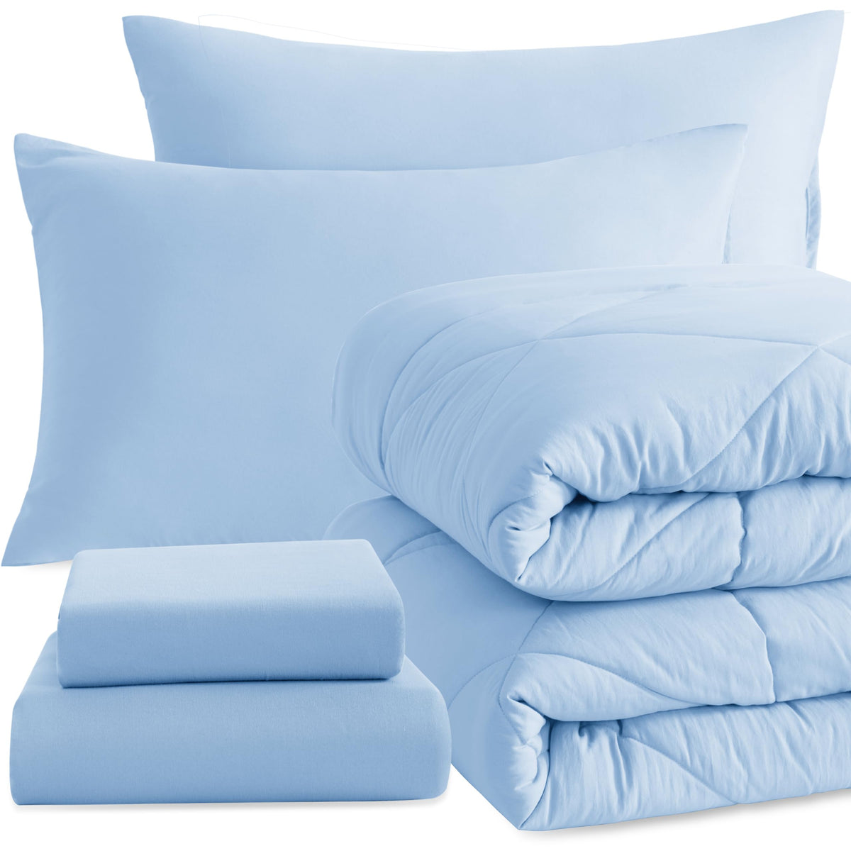 NTBAY Toddler Microfiber Bedding Set, 4 Piece, Navy Blue