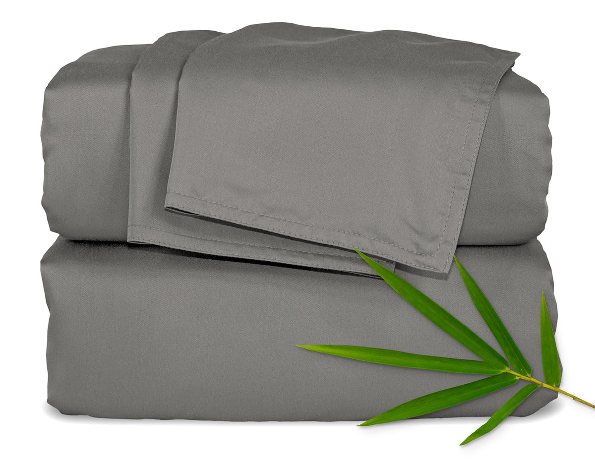 Pure Bamboo Full Sheets, Genuine 100% Organic Viscose Derived from Bamboo Bed Sheet Set, Luxuriously Soft & Cooling, Double Stitching, 2 Year Quality Promise (Full, Ivory)