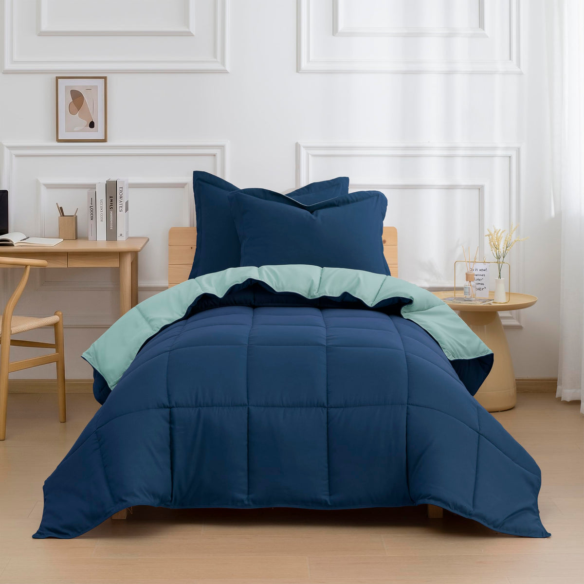 HIG 3pc Green Twin/Twin XL Bedding Comforter Set Duvet Insert Blanket