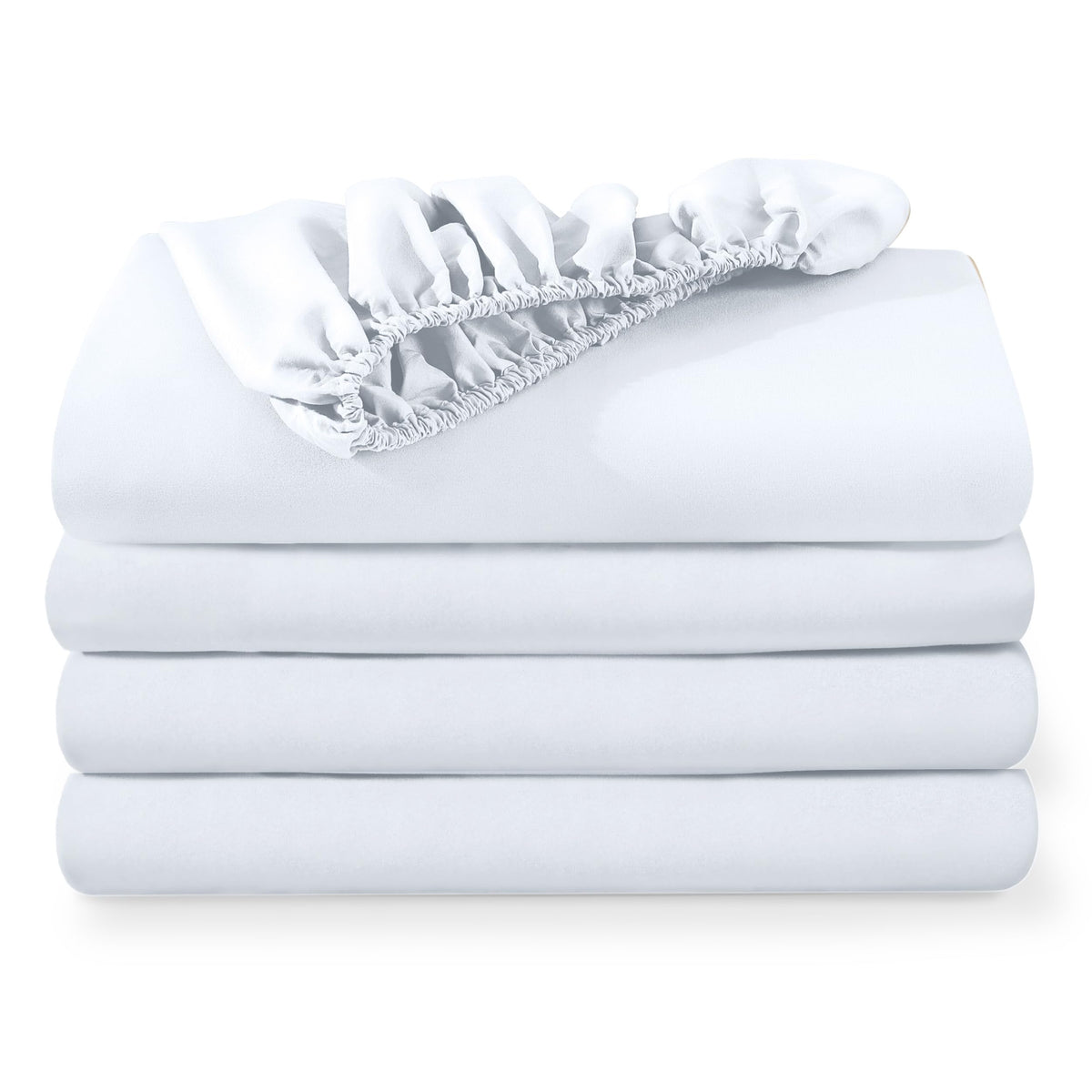Bare Home 2-Pack Fitted Sheet 1800 Ultra-Soft (Queen, White)