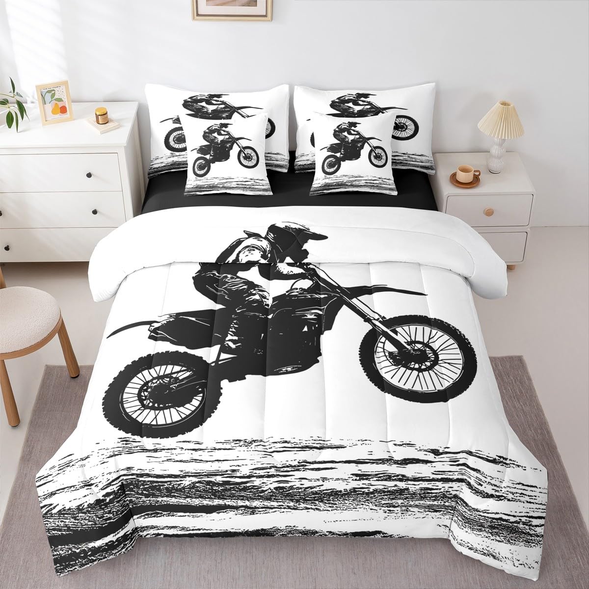 Erosebridal Leopard Print 7 Piece Bedding Set Full Cheetah Decor Comforter Set with Sheets Geometric Modern Bed in A Bag African Safari Animal Bed Sets with 2 Pillowcases, 2 Pillow Covers Lightweight