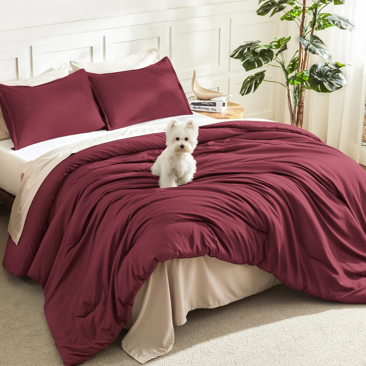 Litanika King Comforter Set Sage Green, 3 Pieces Lightweight Solid Bed Set